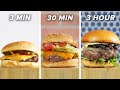 3-Minute Vs. 30-Minute Vs. 3-Hour Burger • Tasty