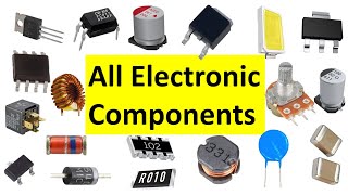 All electronic components names, pictures and symbols