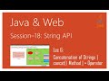 String API in Java | #6 | Concatenation of Strings in Java | concat() Method | + Operator | Java