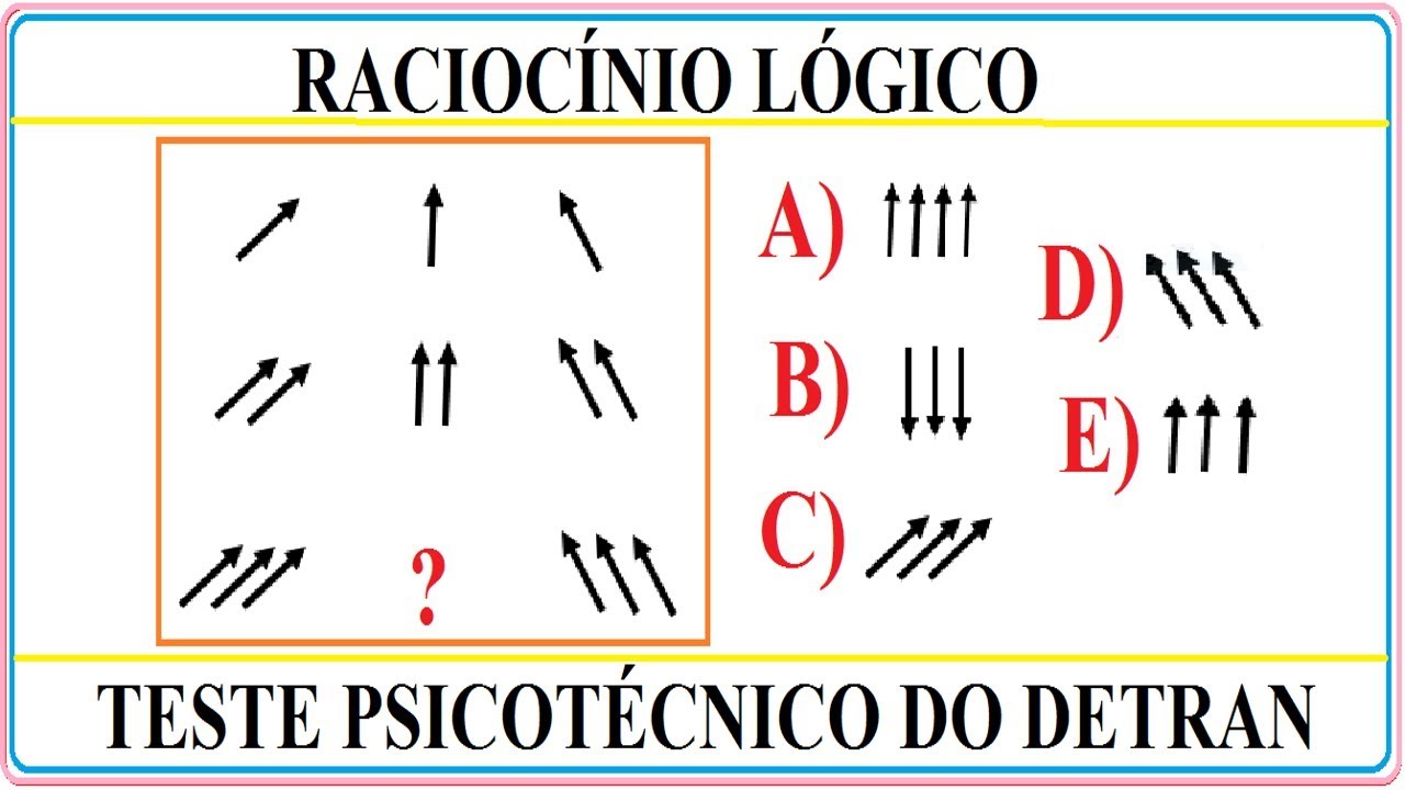 Raciocínio Lógico Com Figuras E Imagens Teste Psicotécnico QI Quociente ...