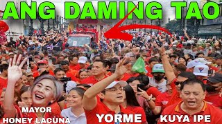 Grabe Ang daming tao Sinalubong si YORME at Mayor Honey Lacuna noong Chinese new year