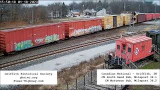 EJE 663 Leading EB Manifest in Griffith, IN on January 18, 2023