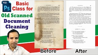 How to make clean old scanned document in photoshop