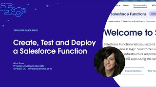 Create, Test and Deploy a Salesforce Function | Developer Quick Takes