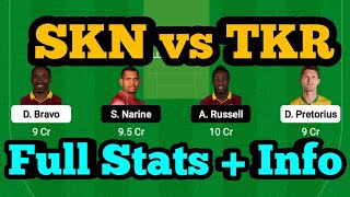 SKN vs TKR Dream11|SKN vs TKR Dream11 Prediction|SKN vs TKR Dream11 Team|