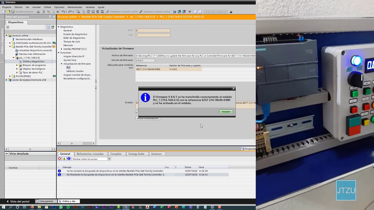Cómo Actualizar El Firmware Para Cualquier PLC, Controlador, Módulo Con ...