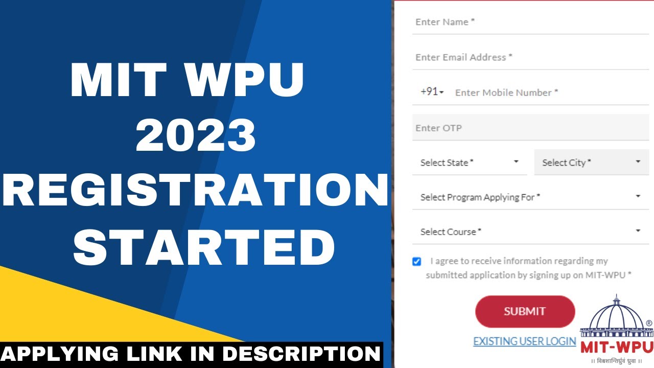 MIT WPU 2023 Registration (Started)- How To Apply For MIT WPU 2023 By ...