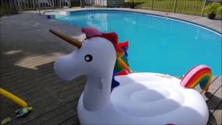 Giant (HUGE) Inflatable Rainbow Unicorn (Pool floaty)