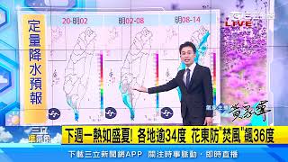 明晚起降雨緩！鋒面漸北移仍有陣雨雷雨　入夜「雨停」｜三立準氣象｜20220611｜三立新聞台