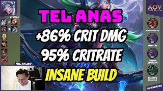 TEL ANAS Build gilaaa!!! 95% Crit +86% Crit DMG! • SAKTI • AOV - Arena of Valor