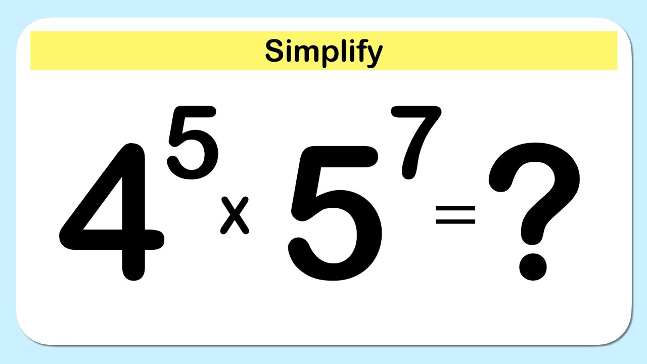 Interesting Exponent Simplification Youtube