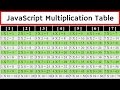 JavaScript - How To Create Multiplication Table Using Javascript, HTML, CSS [ with source code ]