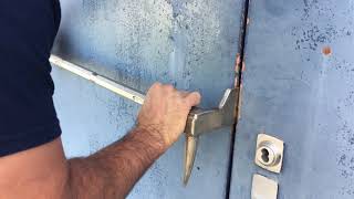 Forcible Entry  Push Bar Latch Doors