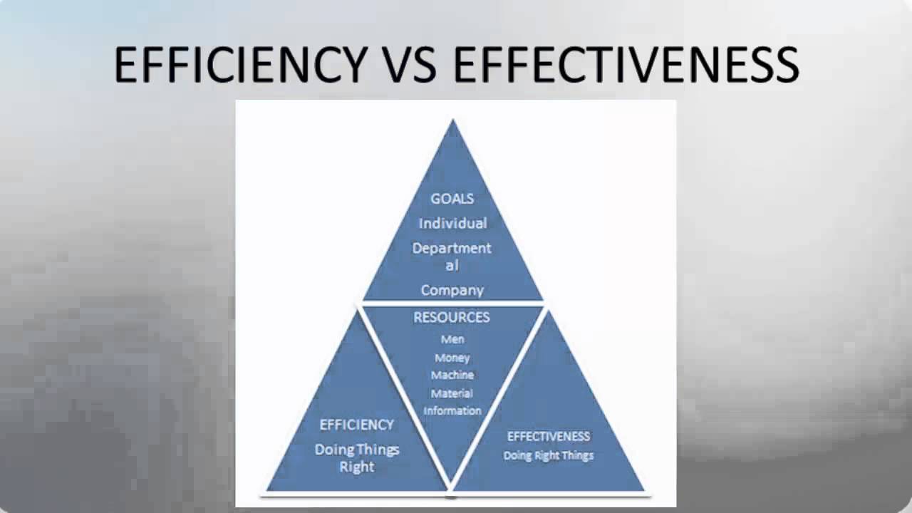 DIFFERENCE BETWEEN EFFICIENCY AND EFFECTIVENESS - YouTube