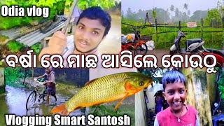 ବର୍ଷା ରେ ମାଛ ଆସିଲେ କୋଉଠୁ  🐟🐟🐟//Odia vlog//Vlogging Smart Santosh.