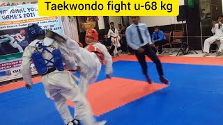 Taekwondo U-68 kg fight in 7th National Youth Games , Delhi