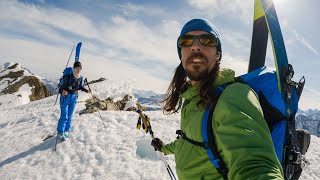 Skitouring and speedflying Le Rochail massif