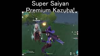 Super Saiyan Premium Kazuha on Genshin Impact Live Stream! #Shorts