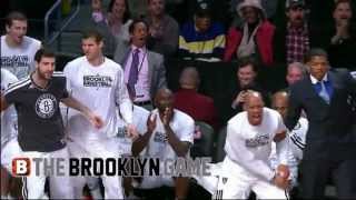 Brook Lopez HUGE Posterization on Twin Brother Robin