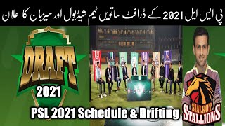 PSL 2021 Schedule Date | | PSL 6 Draft | PSL 2021 Teams and Host