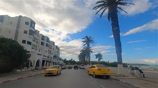 جولة في تونس Driving In Tunisia 🇹🇳 Sidi Bou Saïd to Corniche Marsa, Sidi Dhrif - سيدي بو سعيد المرسى