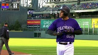 SF@COL: Arenado grounds out to bring in Gonzalez