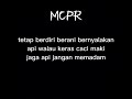 MCPR-Jaga Api Jangan Memadam