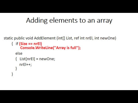 Adding Elements To An Array - YouTube