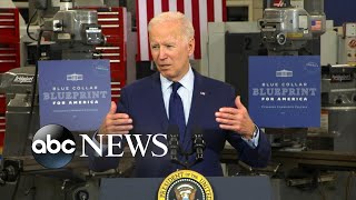 Biden touts economic recovery, pushes for investment in infrastructure