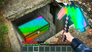 Minecraft in Real Life POV RTX RAINBOW SECRET BASE  Realistic Texture Pack