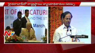 KCR Speech at State Level Judges Conference in Hyderabad | NTV