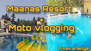 Maanas Resort \u0026 Waterpark | Virar Waterpark Under 700 Full Information With Food |moto vlog|