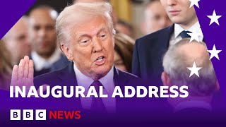 Donald Trump sworn in as 47th president of the United States and makes inaugural speech | BBC News