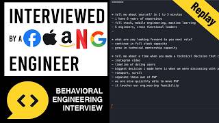 Behavioral Interview: Interview with a FAANG Engineer