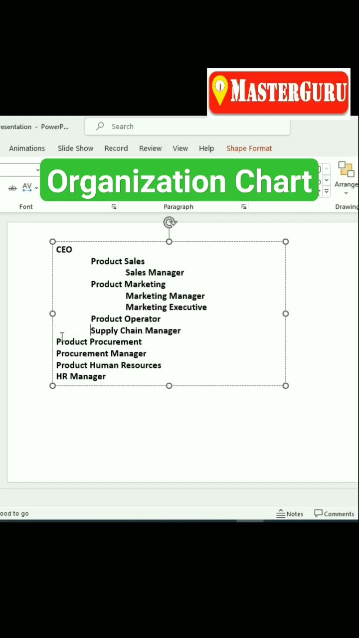 Power Point Formula for Job Interview  Organizational Chart #shorts #trending