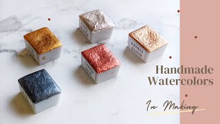 Making of Metallic Handmade Watercolors | Tips and Tricks for Paint Mulling