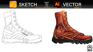 Rendering a Boot using only Adobe Illustrator Vectors   Amazing Techniques Part2