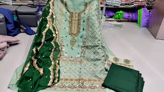 Zebtan Pakistani Handwork Party Three Piece | Organza new dress collection in Bangladesh | Best dres