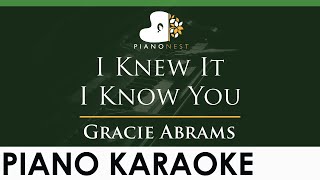 Gracie Abrams - I Knew It, I Know You - LOWER Key (Piano Karaoke Instrumental)