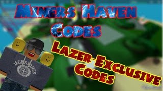 Codes For Roblox Miners Haven
