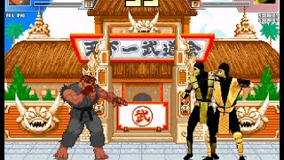 MUGEN Request [144]: Evil Ryu vs. Scorpion UMK3 \u0026 Scorpion MK2