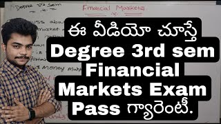 Financial Markets Degree 3rd sem Important questions | #Financialmarketsdegree3rdsem