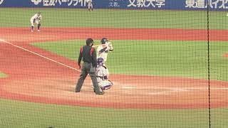 【2021.11.8】東都2部秋季リーグ最終戦　牧夏輝（帝京三→東洋大）大学野球最終打席