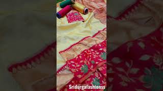 Handloom Weaving Silk Saree With Rich Contrast Zari Woven