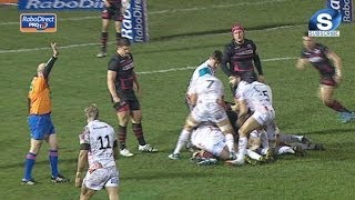 Geoff Cross Yellow leads to Ospreys penalty - Edinburgh v Ospreys 28th February 2014