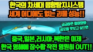 한국이 개발한 세계 최초/유일의 괴물 음향탐지시스템!! 이제 한국 영해에 적대국의 잠수함은 영원히 아웃!!