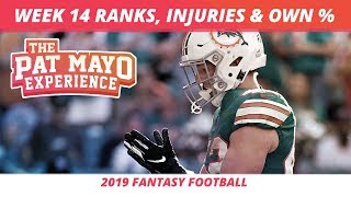 2019 Fantasy Football Rankings — NFL Week 14 Injuries, Updated Rankings, DraftKings Picks, Spreads