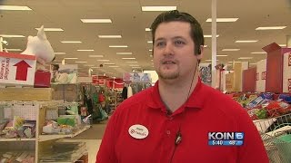 Target workers save woman's life with AED