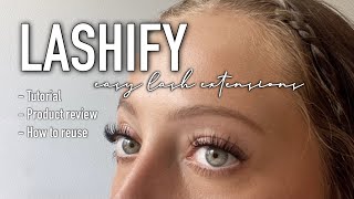 Lashify EASY Lash Extensions At Home || Lashify Tutorial and How To Clean Lashes ft Dossier