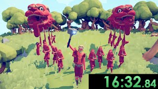 I tried speedrunning Totally Accurate Battle Simulator and used deplorable strategies to go fast